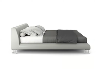 ADD_LOOK - Upholstered leather double bed by i 4 Mariani - view 3
